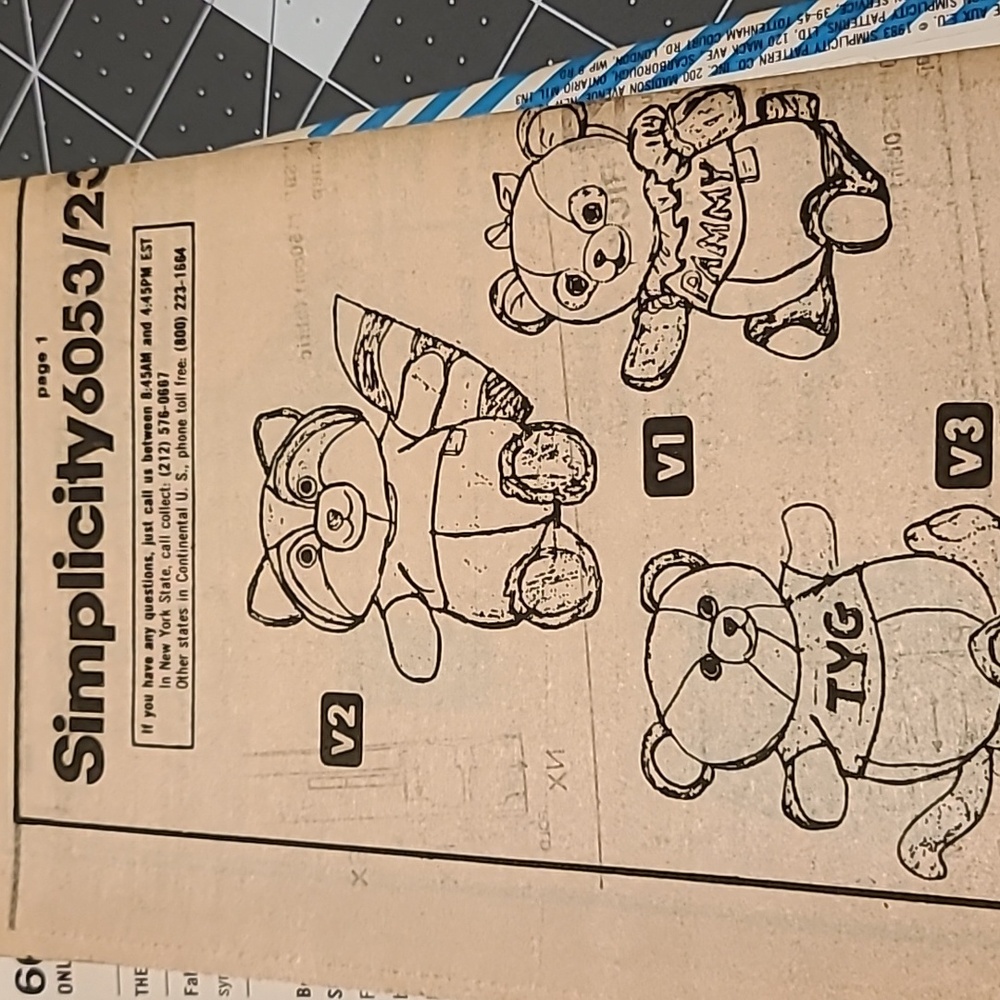 Shirt Tales Simplicity Sewing Patterns 6053 & 6052 Stuffed Toys Shirts - Picture 12 of 12